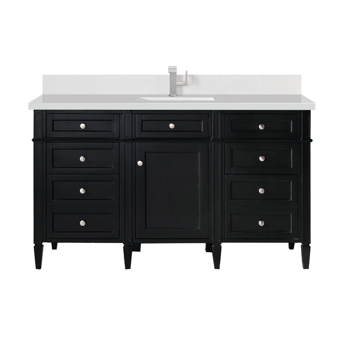 Brittany 60" Single Bathroom Vanity in Black Onyx