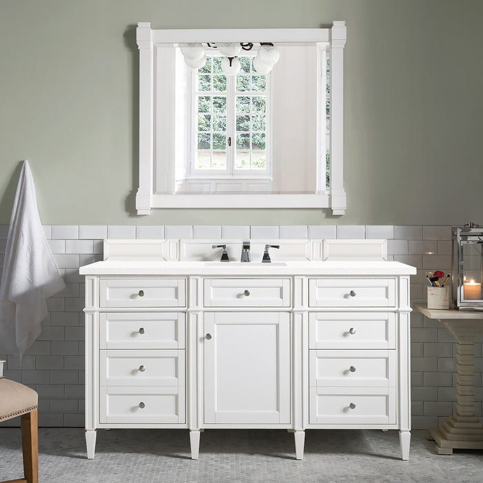 Brittany 60" Single Bathroom Vanity in Bright White