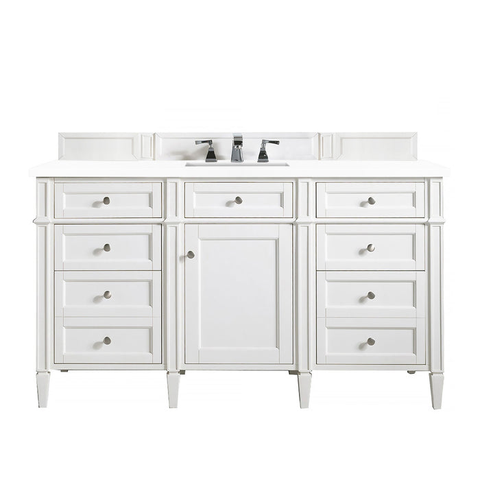 Brittany 60" Single Bathroom Vanity in Bright White