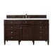 Brittany 60" Single Bathroom Vanity in Burnished Mahogany Single Bathroom Vanity James Martin Vanities Lime Delight Quartz 