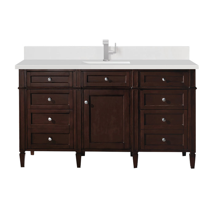 Brittany 60" Single Bathroom Vanity in Burnished Mahogany