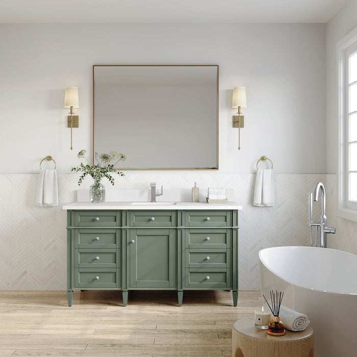 Brittany 60" Single Bathroom Vanity in Smokey Celadon