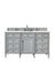 Brittany 60" Single Bathroom Vanity in Urban Gray Single Bathroom Vanity James Martin Vanities Victorian Silver Quartz 