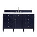 Brittany 60" Single Bathroom Vanity in Victory Blue Single Bathroom Vanity James Martin Vanities White Zeus Quartz 