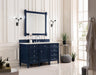 Brittany 60" Single Bathroom Vanity in Victory Blue Single Bathroom Vanity James Martin Vanities Arctic Fall Solid Surface 