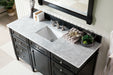 Brittany 60" Single Bathroom Vanity in Black Onyx Single Bathroom Vanity James Martin Vanities Charcoal Soapstone Quartz 