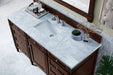 Brittany 60" Single Bathroom Vanity in Burnished Mahogany Single Bathroom Vanity James Martin Vanities Carrara White Marble 