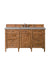 Brittany 60" Single Vanity Cabinet in Saddle Brown Single Bathroom Vanity James Martin Vanities Eternal Marfil Quartz 