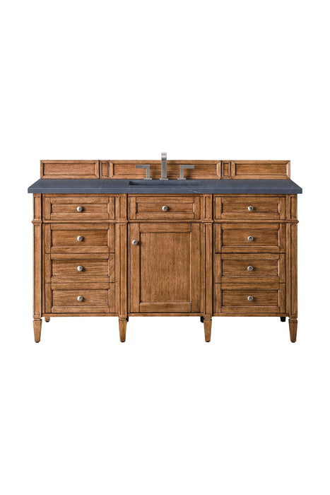 Brittany 60" Single Vanity Cabinet in Saddle Brown