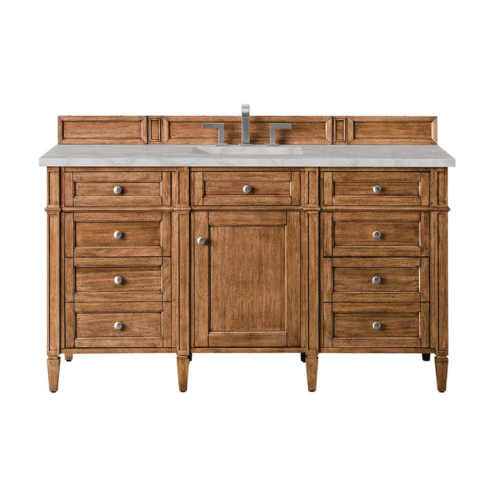 Brittany 60" Single Vanity Cabinet in Saddle Brown