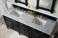 Brittany 72" Double Bathroom Vanity in Black Onyx Double bathroom Vanity James Martin Vanities Ethereal Noctis Quartz 