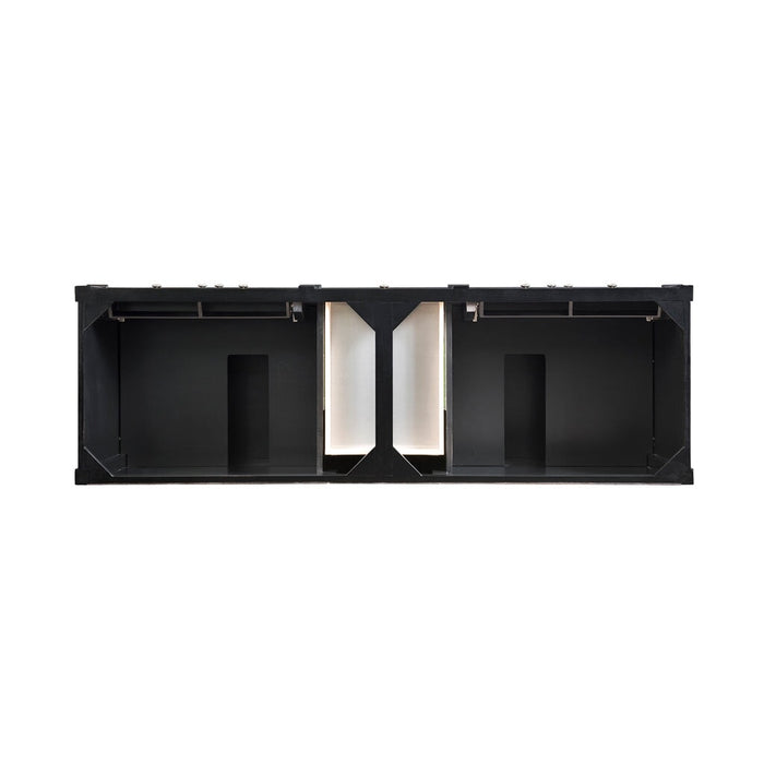 Brittany 72" Double Bathroom Vanity in Black Onyx Double bathroom Vanity James Martin Vanities Eternal Jasmine Pearl Quartz 