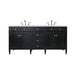 Brittany 72" Double Bathroom Vanity in Black Onyx Double bathroom Vanity James Martin Vanities Eternal Marfil Quartz 