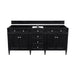 Brittany 72" Double Bathroom Vanity in Black Onyx Double bathroom Vanity James Martin Vanities Charcoal Soapstone Quartz 