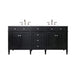 Brittany 72" Double Bathroom Vanity in Black Onyx Double bathroom Vanity James Martin Vanities Lime Delight Quartz 