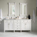 Brittany 72" Double Bathroom Vanity in Bright White Double bathroom Vanity James Martin Vanities Select Your Top 