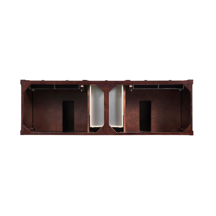 Brittany 72" Double Bathroom Vanity in Burnished Mahogany Double bathroom Vanity James Martin Vanities Ethereal Noctis Quartz 