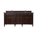 Brittany 72" Double Bathroom Vanity in Burnished Mahogany Double bathroom Vanity James Martin Vanities Parisien Bleu Quartz 