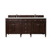 Brittany 72" Double Bathroom Vanity in Burnished Mahogany Double bathroom Vanity James Martin Vanities White Zeus Quartz 