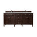 Brittany 72" Double Bathroom Vanity in Burnished Mahogany Double bathroom Vanity James Martin Vanities Lime Delight Quartz 