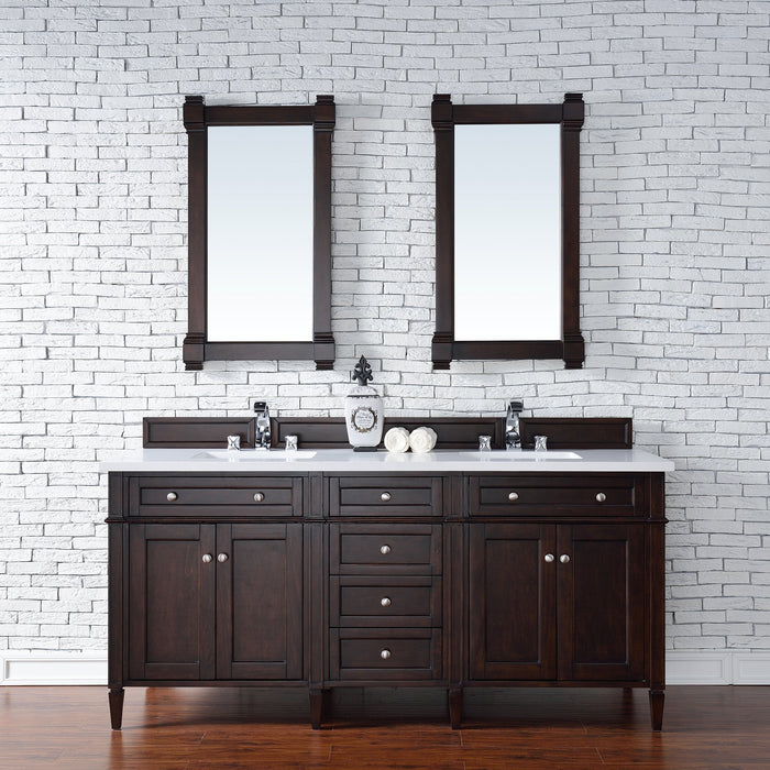 Brittany 72" Double Bathroom Vanity in Burnished Mahogany Double bathroom Vanity James Martin Vanities Select Your Top 