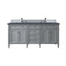 Brittany 72" Double Bathroom Vanity in Urban Gray Double bathroom Vanity James Martin Vanities Eternal Marfil Quartz 