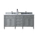 Brittany 72" Double Bathroom Vanity in Urban Gray Double bathroom Vanity James Martin Vanities Eternal Serena Quartz 