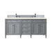 Brittany 72" Double Bathroom Vanity in Urban Gray Double bathroom Vanity James Martin Vanities Parisien Bleu Quartz 