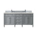 Brittany 72" Double Bathroom Vanity in Urban Gray Double bathroom Vanity James Martin Vanities White Zeus Quartz 