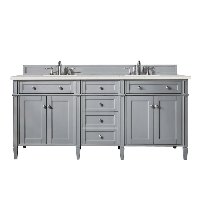 Brittany 72" Double Bathroom Vanity in Urban Gray