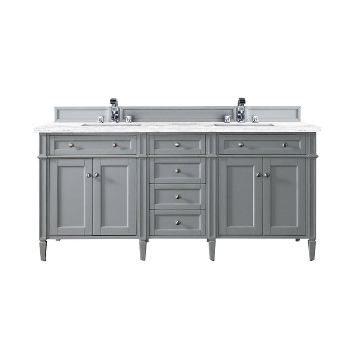 Brittany 72" Double Bathroom Vanity in Urban Gray