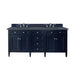 Brittany 72" Double Bathroom Vanity in Victory Blue Double bathroom Vanity James Martin Vanities Victorian Silver Quartz 