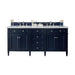 Brittany 72" Double Bathroom Vanity in Victory Blue Double bathroom Vanity James Martin Vanities Eternal Marfil Quartz 