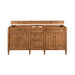 Brittany 72" Double Vanity Cabinet in Saddle Brown Double Bathroom Vanity James Martin Vanities Ethereal Noctis Quartz 