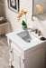 Brookfield 26" Single Bathroom Vanity Bright White Single Bathroom Vanity James Martin Vanities Ethereal Marfil Quartz 