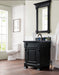 Brookfield 26" Single Bathroom Vanity in Antique Black Single Bathroom Vanity James Martin Vanities Eternal Jasmine Pearl Quartz 