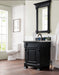 Brookfield 26" Single Bathroom Vanity in Antique Black Single Bathroom Vanity James Martin Vanities Eternal Marfil Quartz 