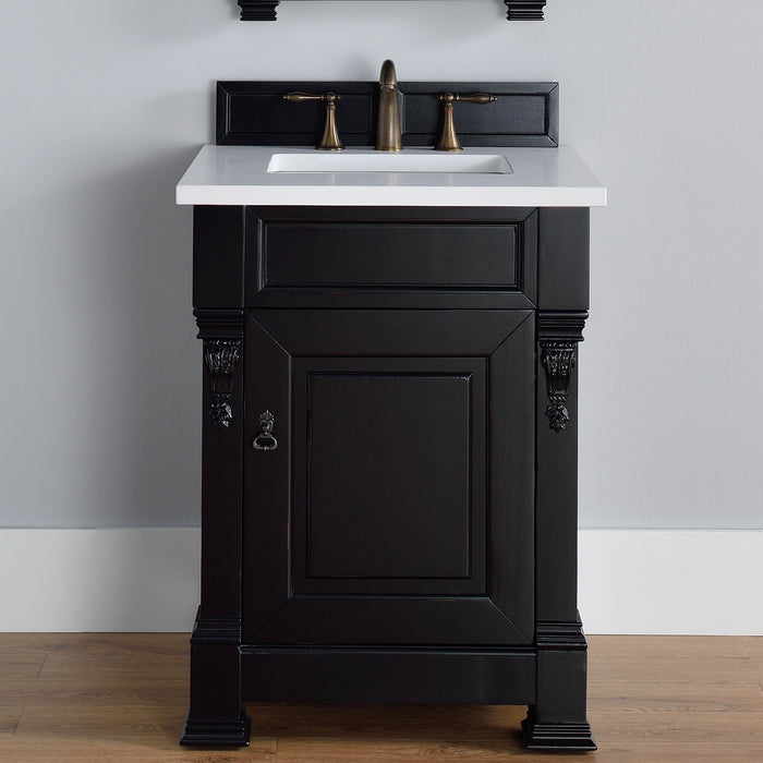 Brookfield 26" Single Bathroom Vanity in Antique Black Single Bathroom Vanity James Martin Vanities Select Your Top 