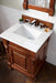 Brookfield 26" Single Bathroom Vanity in Warm Cherry Single Bathroom Vanity James Martin Vanities White Zeus Quartz 