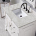 Brookfield 36" Single Bathroom Vanity in Bright White Single Bathroom Vanity James Martin Vanities White Zeus Single Faucet Quartz Top w/Backsplash 