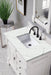 Brookfield 36" Single Bathroom Vanity in Bright White Single Bathroom Vanity James Martin Vanities Eternal Serena Quartz 