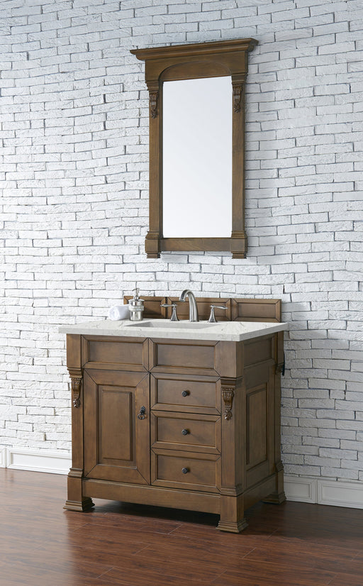 Brookfield 36" Single Bathroom Vanity in Country Oak Single Bathroom Vanity James Martin Vanities Lime Delight Quartz 