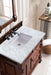 Brookfield 36" Single Bathroom Vanity in Warm Cherry Single Bathroom Vanity James Martin Vanities Victorian Silver Quartz 