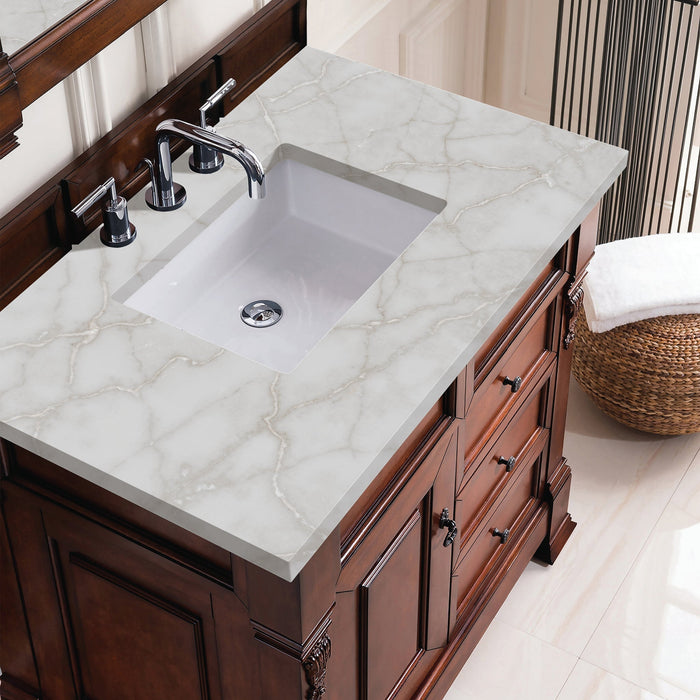 Brookfield 36" Single Bathroom Vanity in Warm Cherry