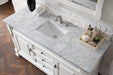 Brookfield 48" Single Bathroom Vanity in Bright White Single Bathroom Vanity James Martin Vanities Carrara White Marble 