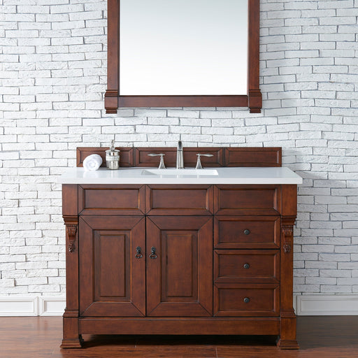 Brookfield 48" Single Bathroom Vanity in Warm Cherry Single Bathroom Vanity James Martin Vanities Select Your Top 