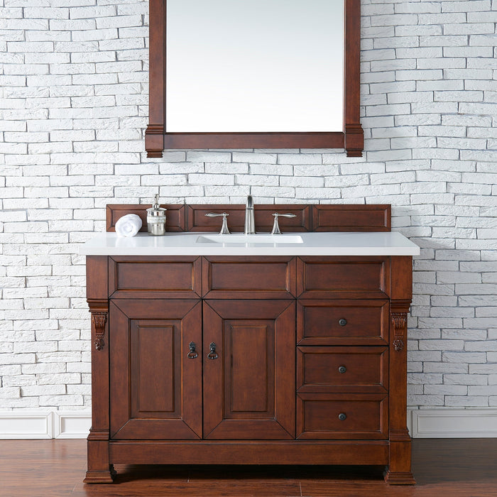 Brookfield 48" Single Bathroom Vanity in Warm Cherry Single Bathroom Vanity James Martin Vanities Select Your Top 