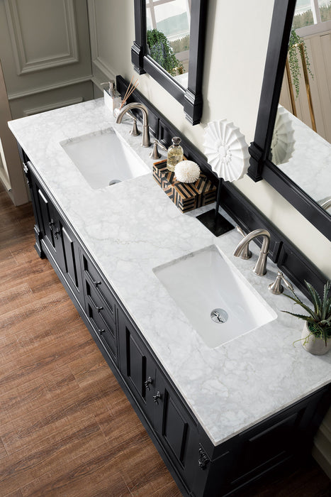 Brookfield 60" Double Bathroom Vanity in Antique Black