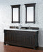 Brookfield 60" Double Bathroom Vanity in Burnished Mahogany Single Bathroom Vanity James Martin Vanities Carrara White Marble 