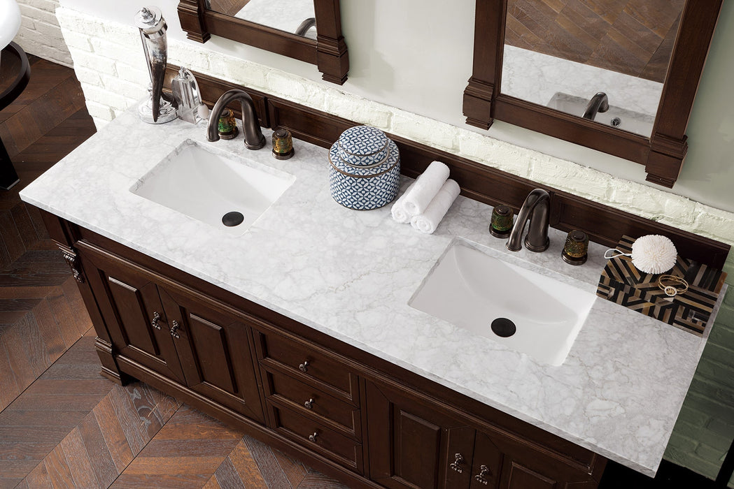 Brookfield 60" Double Bathroom Vanity in Burnished Mahogany